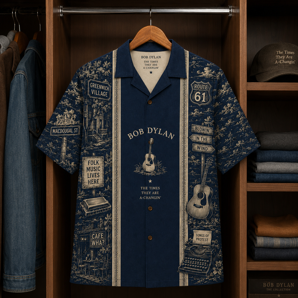 Bob Dylan Luxury Hawaiian Shirt - Designer Brand Inspired Hawaiian Special Edition