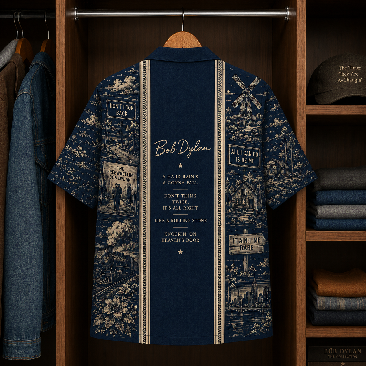 Bob Dylan Luxury Hawaiian Shirt - Designer Brand Inspired Hawaiian Special Edition