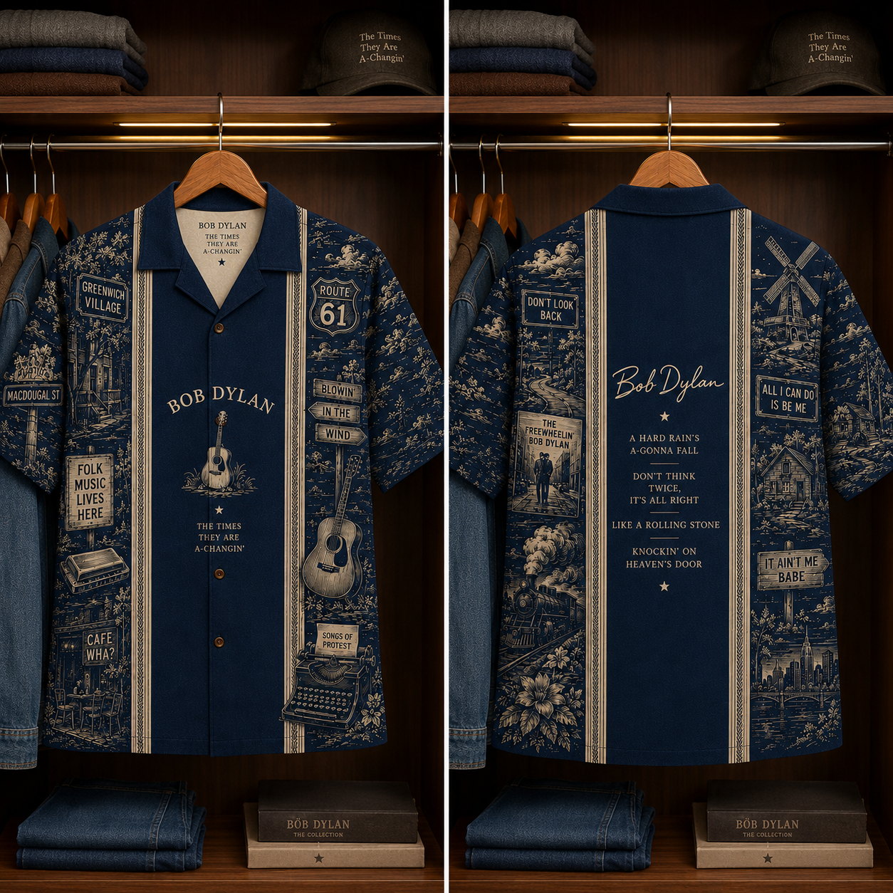 Bob Dylan Luxury Hawaiian Shirt - Designer Brand Inspired Hawaiian Special Edition