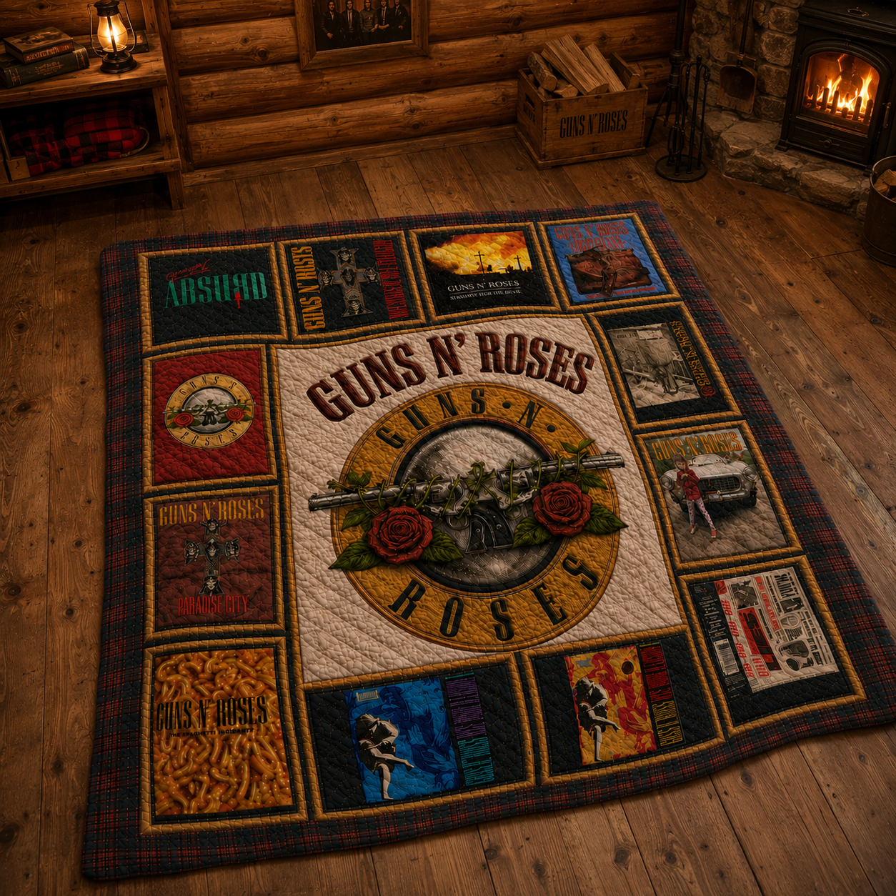Gun N' Roses Quilt Blanket – A Psychedelic Journey in Every Stitch
