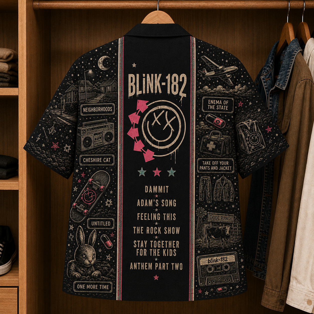 Blink-182 Luxury Hawaiian Shirt - Designer Brand Inspired Hawaiian Special Edition