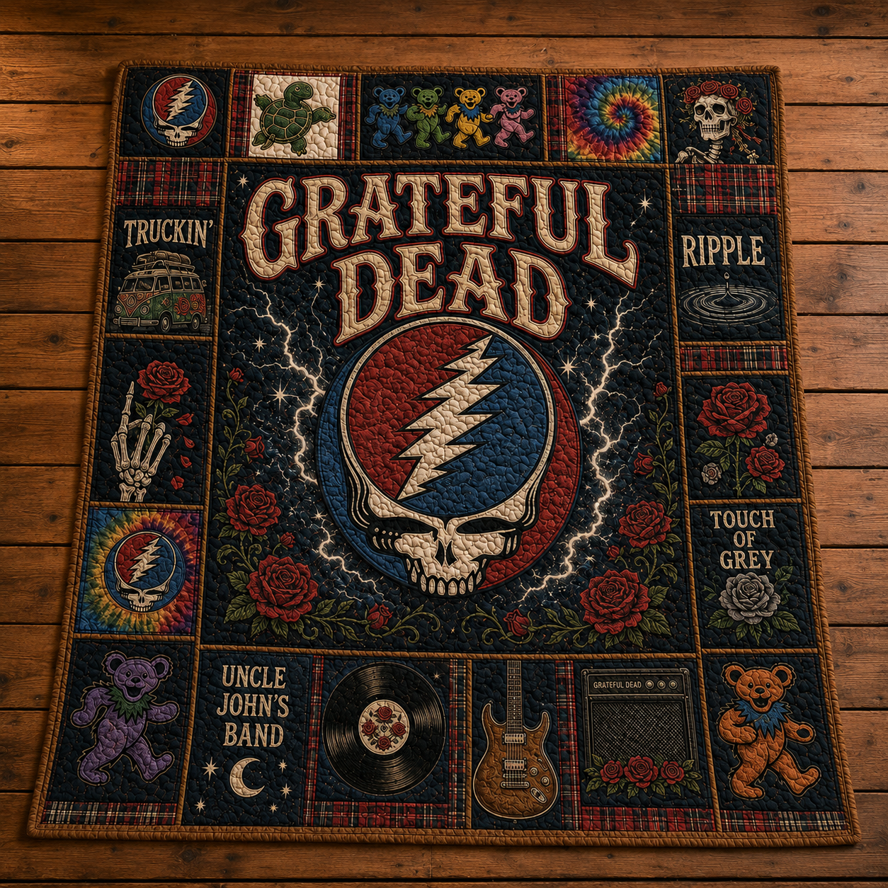 Grateful Dead Quilt Blanket – A Psychedelic Journey in Every Stitch