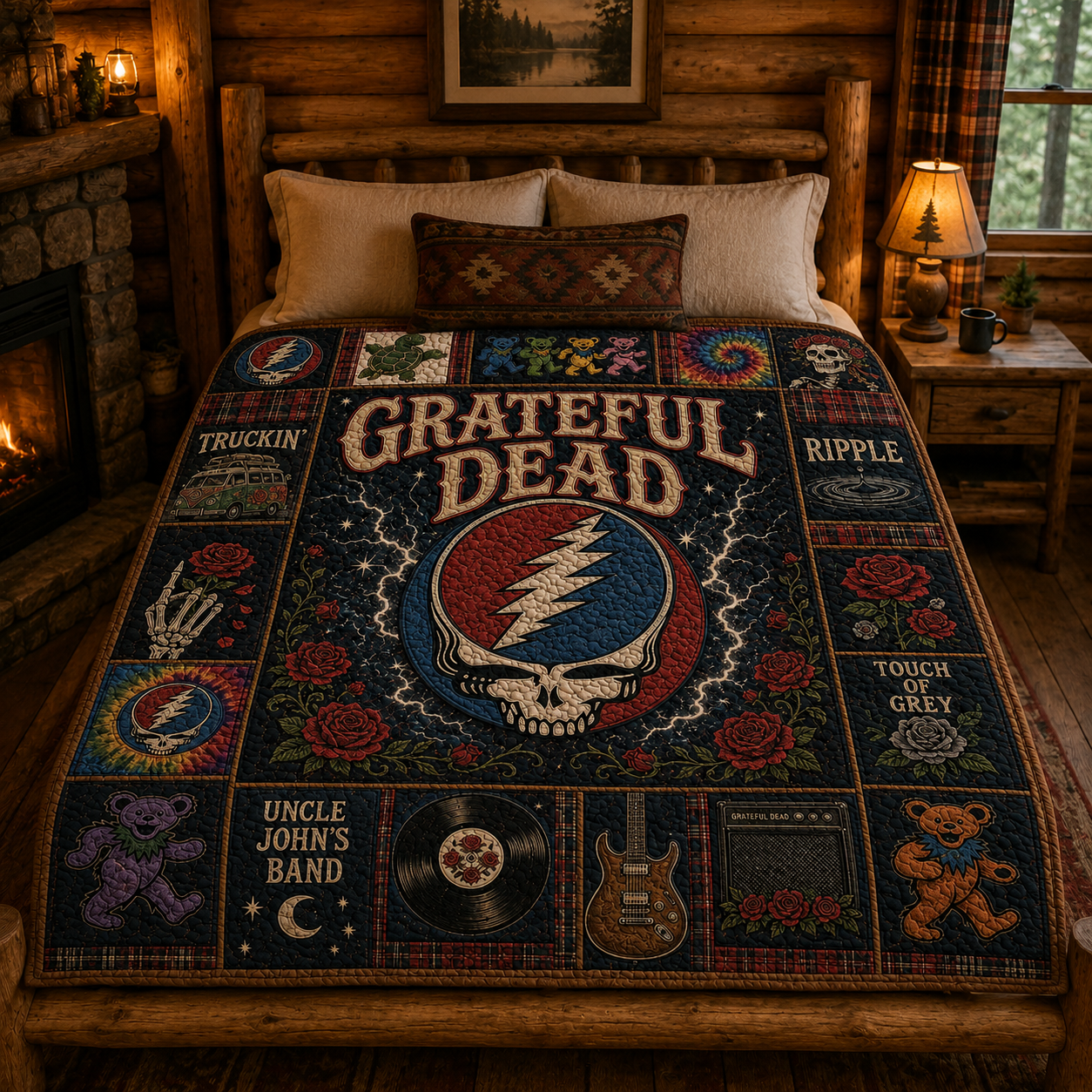 Grateful Dead Quilt Blanket – A Psychedelic Journey in Every Stitch