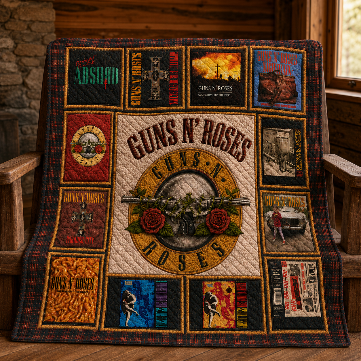 Gun N' Roses Quilt Blanket – A Psychedelic Journey in Every Stitch