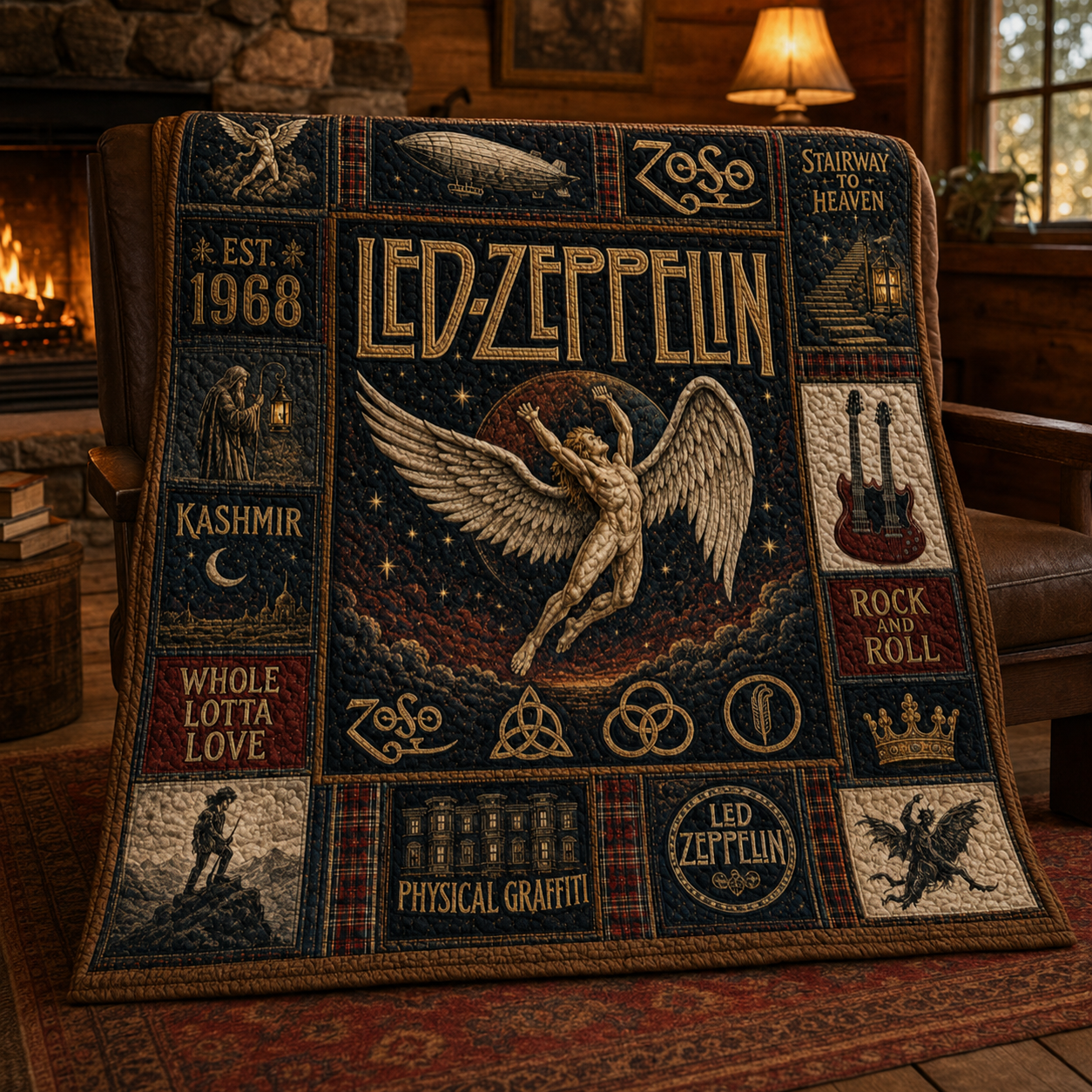 Led Zeppelin Quilt Blanket – A Psychedelic Journey in Every Stitch