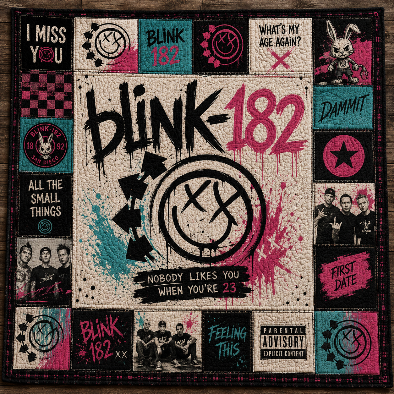 Blink-182 Quilt Blanket – A Journey in Every Stitch