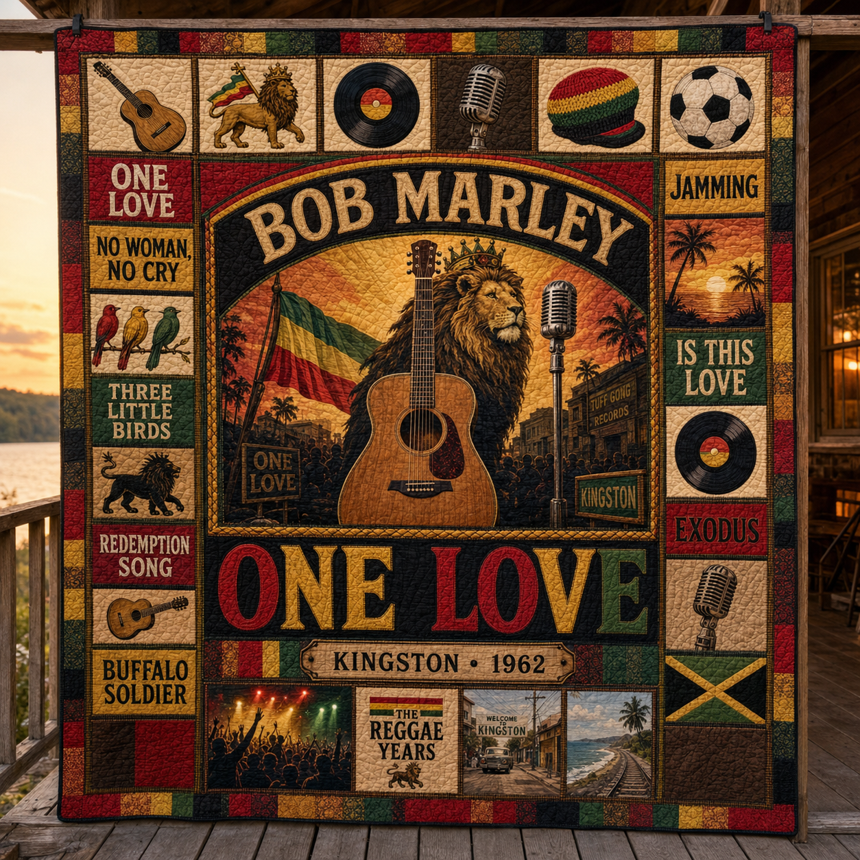 Bob Marley Quilt Blanket – One Love, Iconic Moment Inspired High Quality Quilt Blanket