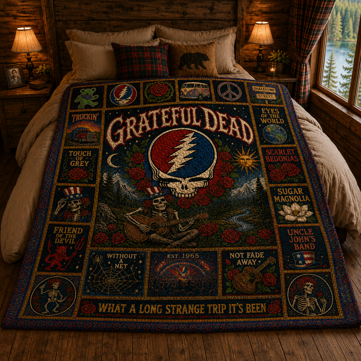 Grateful Dead Quilt Blanket – A Journey in Every Stitch