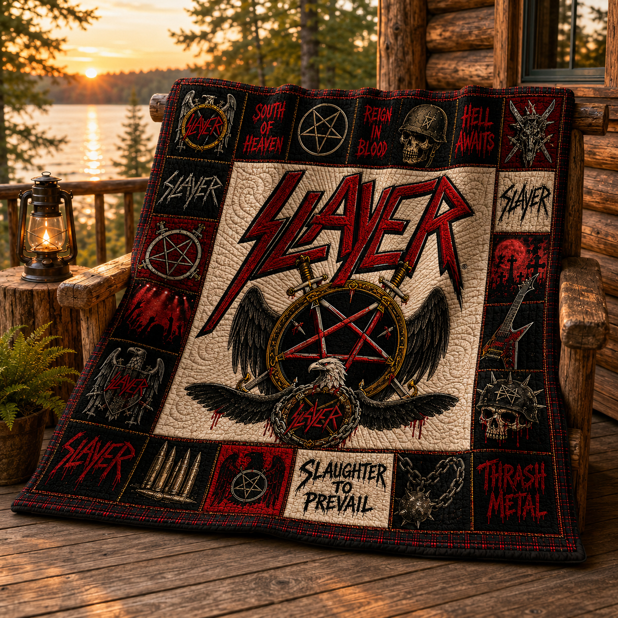Slayer Quilt Blanket – Forever Rock And Roll High Quality Quilt Blanket Version 1