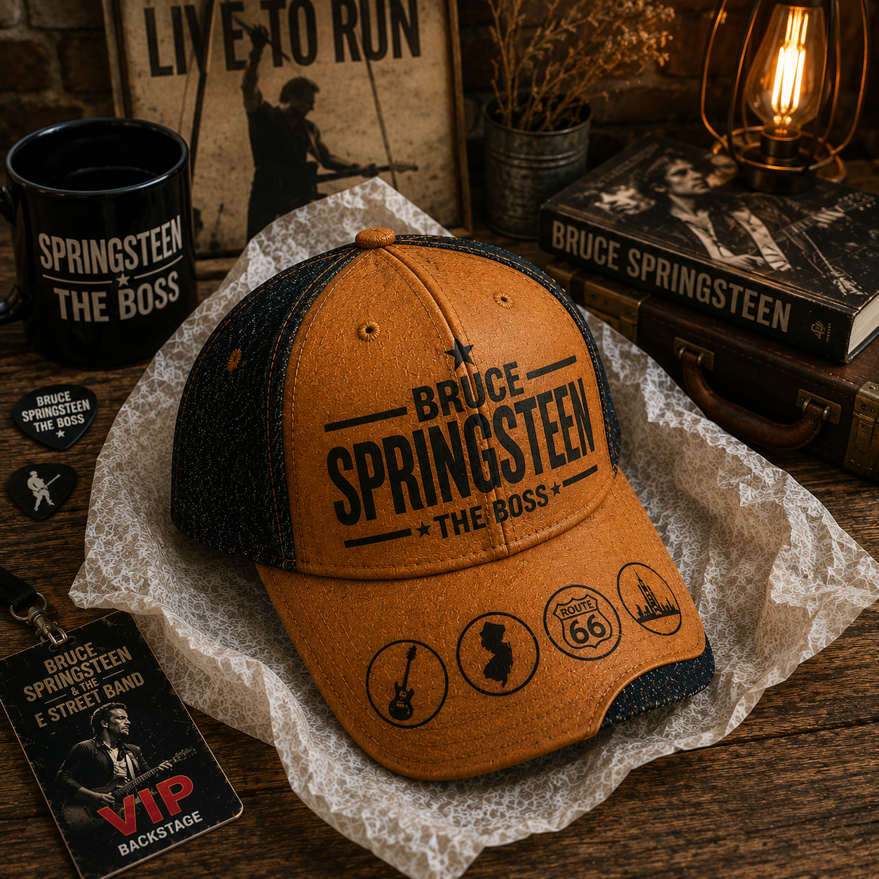 Bruce Springsteen Iconic Classic Cap – Retro Vintage Classic Cap (With Box)