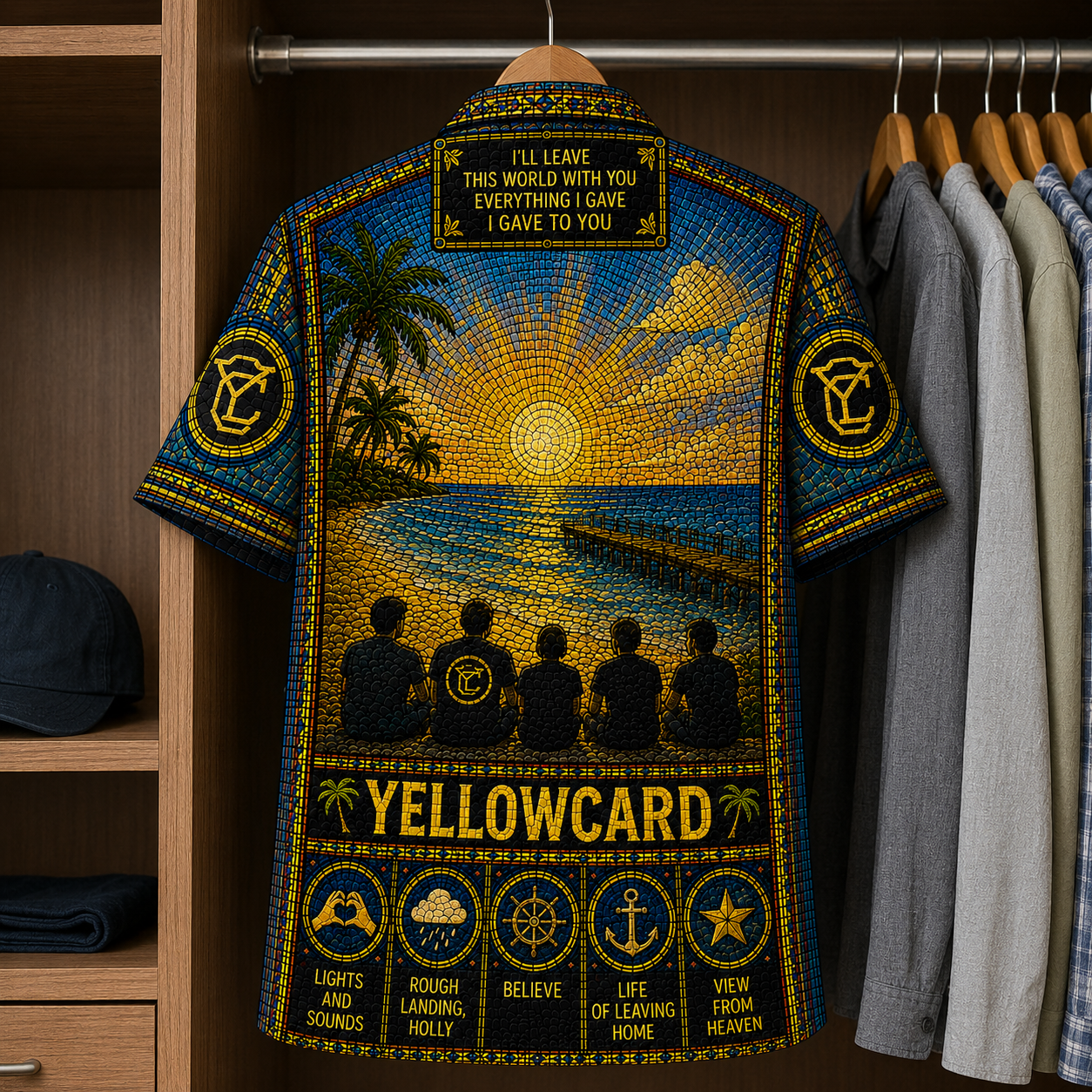 YellowCard Stained Glass Hawaiian Shirt - Unisex  Button Up