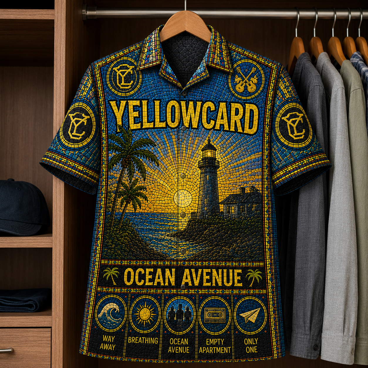 YellowCard Stained Glass Hawaiian Shirt - Unisex  Button Up