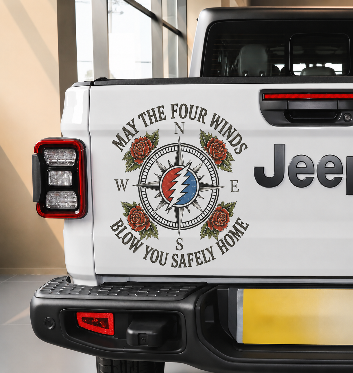 May The Four Winds Blow You Safely Home RV Camping Truck Decal - Grateful Dead Inpired