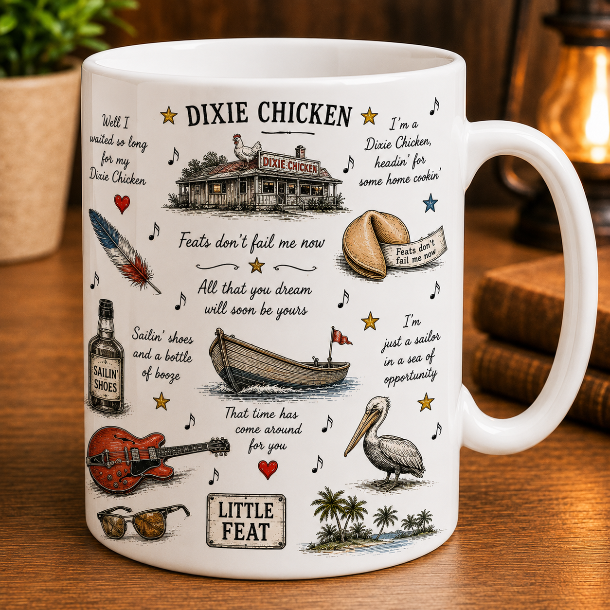 Little Feat Ceramic Mug – Vintage Southern Rock Coffee Mug, Little Feat Fan Gift, Dixie Chicken Music Lover Cup