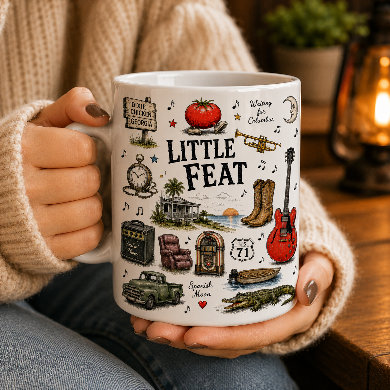 Little Feat Ceramic Mug – Vintage Southern Rock Coffee Mug, Little Feat Fan Gift, Dixie Chicken Music Lover Cup