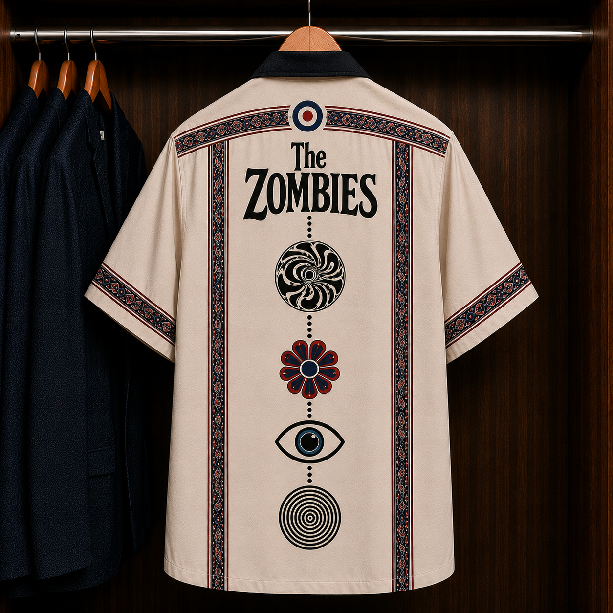 The Zombies Odessey and Oracle Bohemian Hawaiian Shirt - Mexican Inspired Hawaiian Shirt White Version