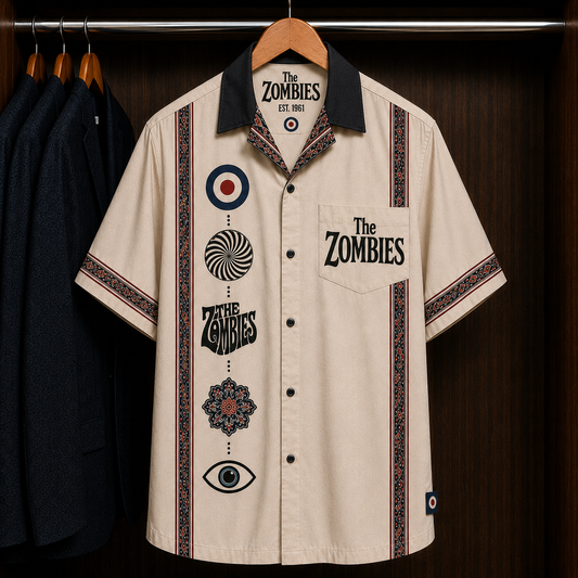 The Zombies Odessey and Oracle Bohemian Hawaiian Shirt - Mexican Inspired Hawaiian Shirt White Version