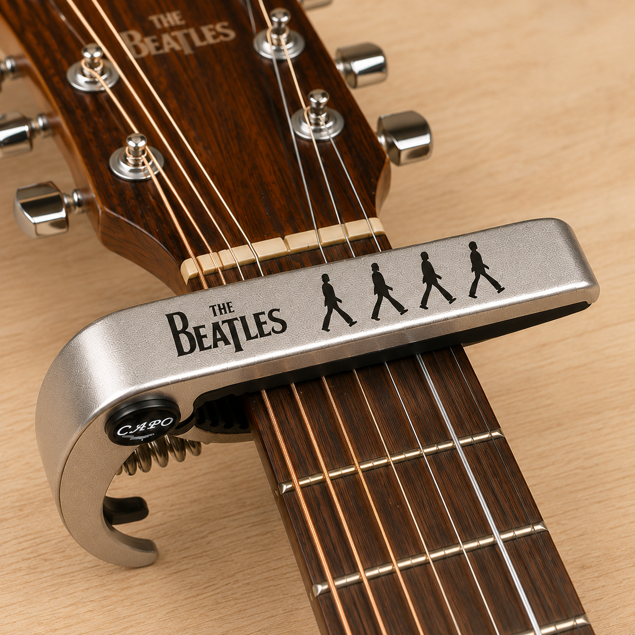 The Beatles Guitar Capo Set Custom Engraved Guitar Capo and Pick - Beatles Gift for Guitar Player, Acoustic Guitar Accessories, Music Lover Gift