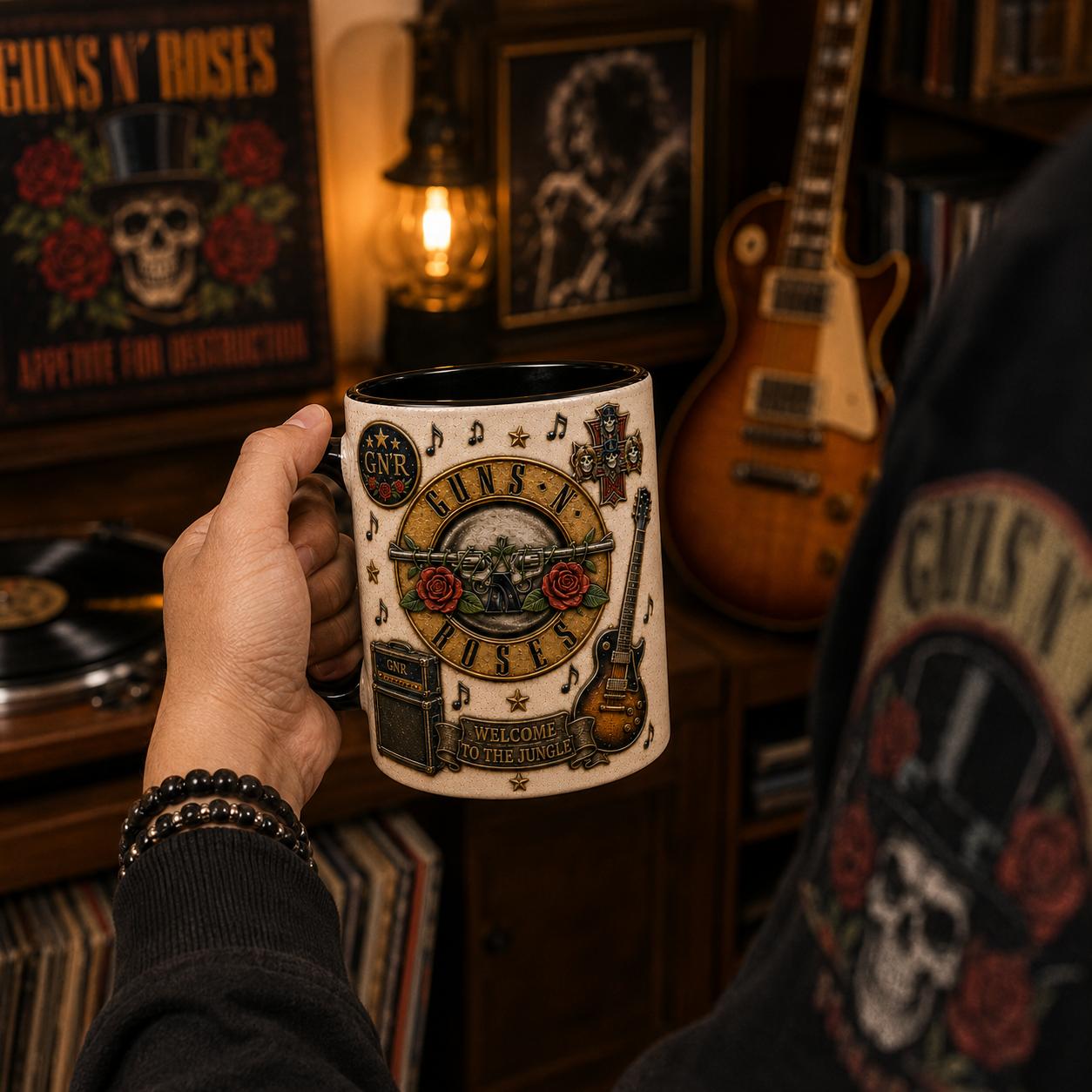 Guns N’ Roses Mug – Welcome to the Jungle Coffee Cup, Classic Rock Gift for GNR Fans