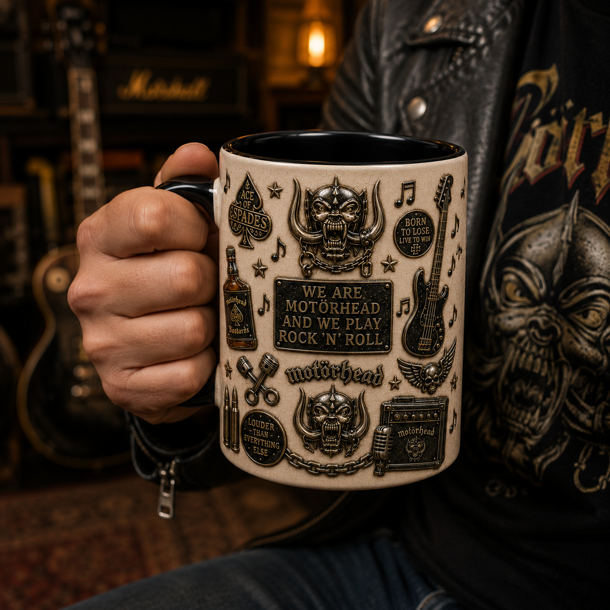 Motörhead Mug – Ace of Spades Rock ’N’ Roll Coffee Cup, Heavy Metal Gift for Fans