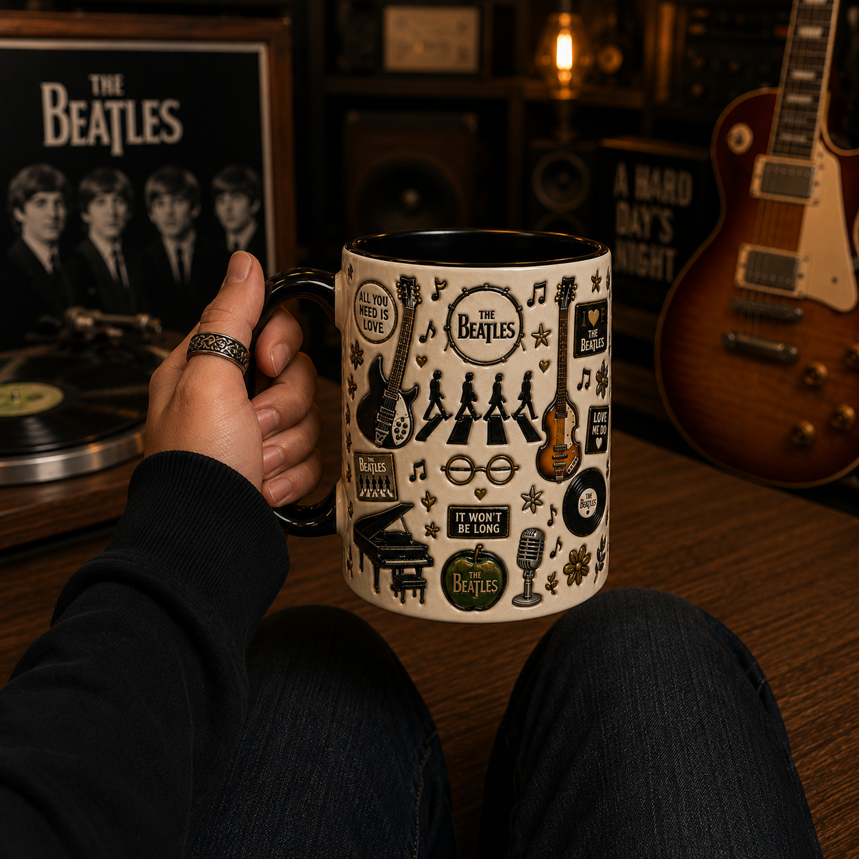 The Beatles Mug – Abbey Road Coffee Cup, All You Need Is Love Gift for Beatles Fans