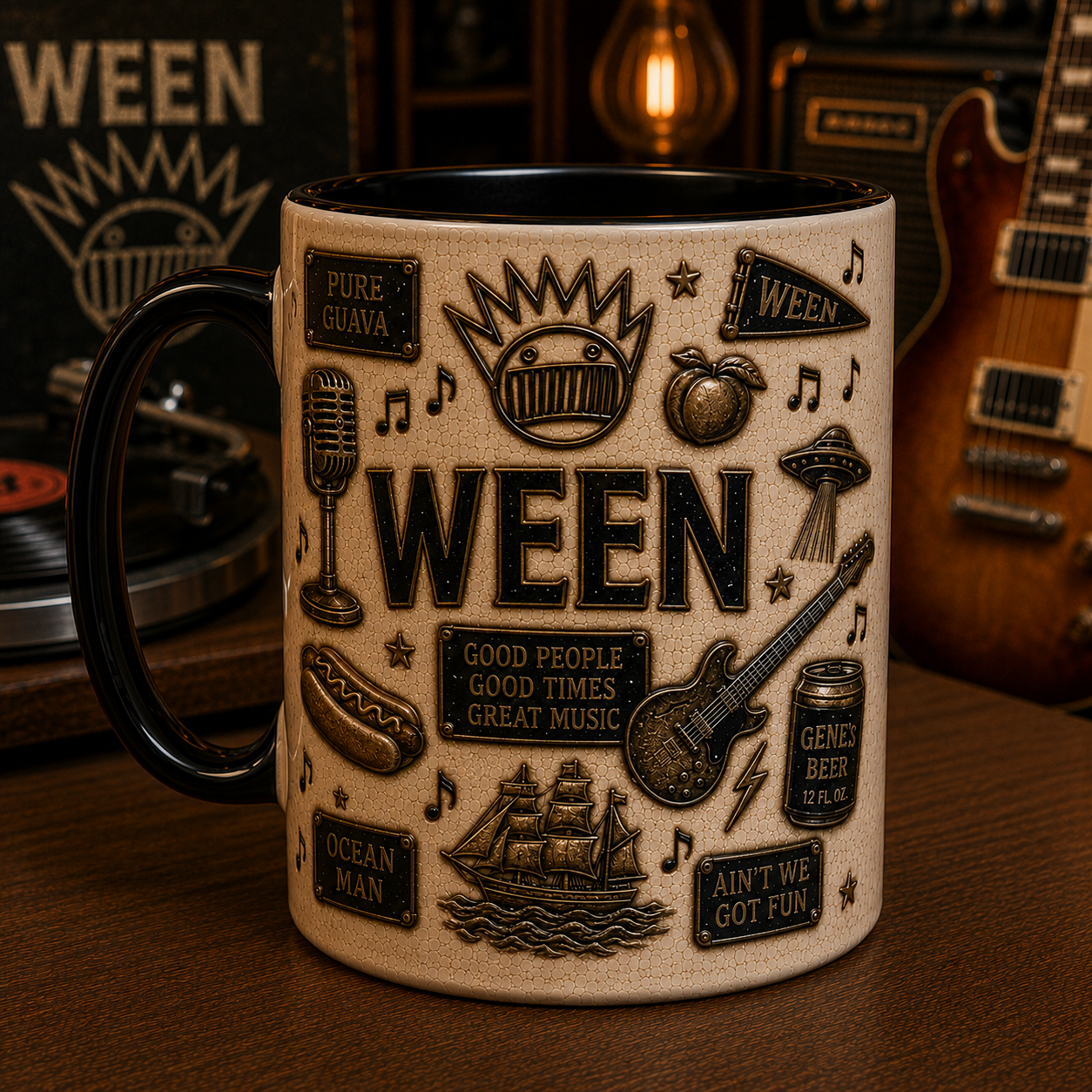 Ween Mug – Vintage Indie Rock Ceramic Coffee Mug, Boognish Fan Gift for Ween Lovers