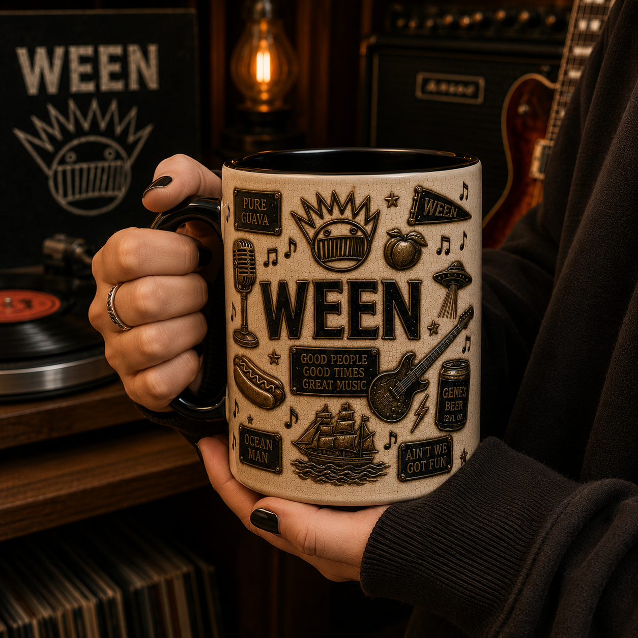 Ween Mug – Vintage Indie Rock Ceramic Coffee Mug, Boognish Fan Gift for Ween Lovers