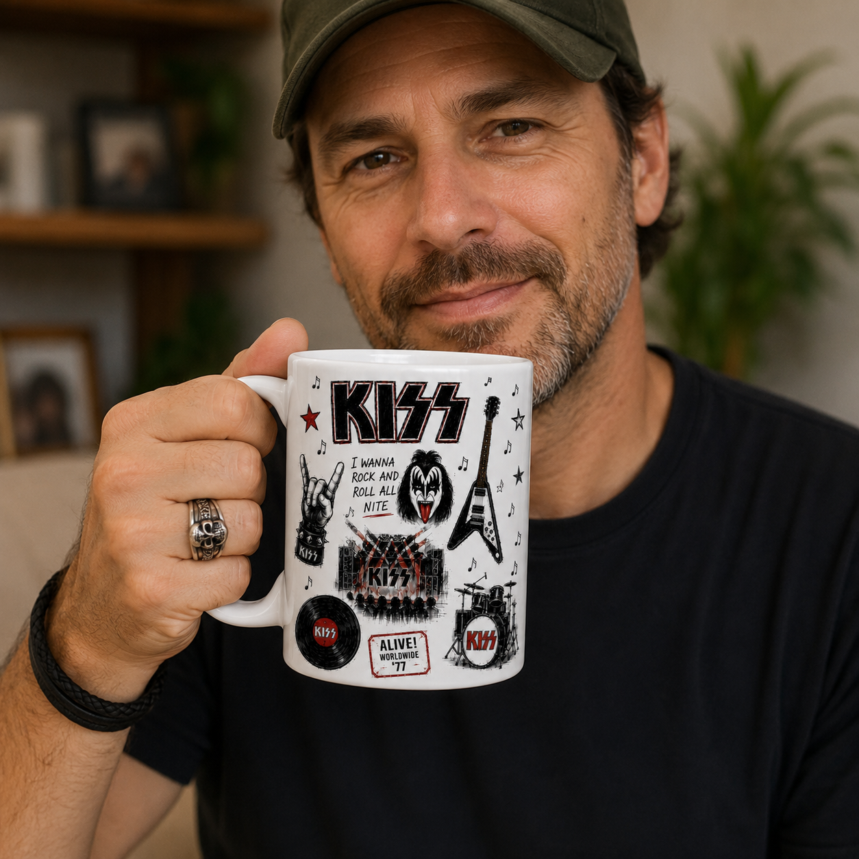 KISS Mug – Vintage Rock Sketch Coffee Mug For KISS Fans And Classic Rock Lovers
