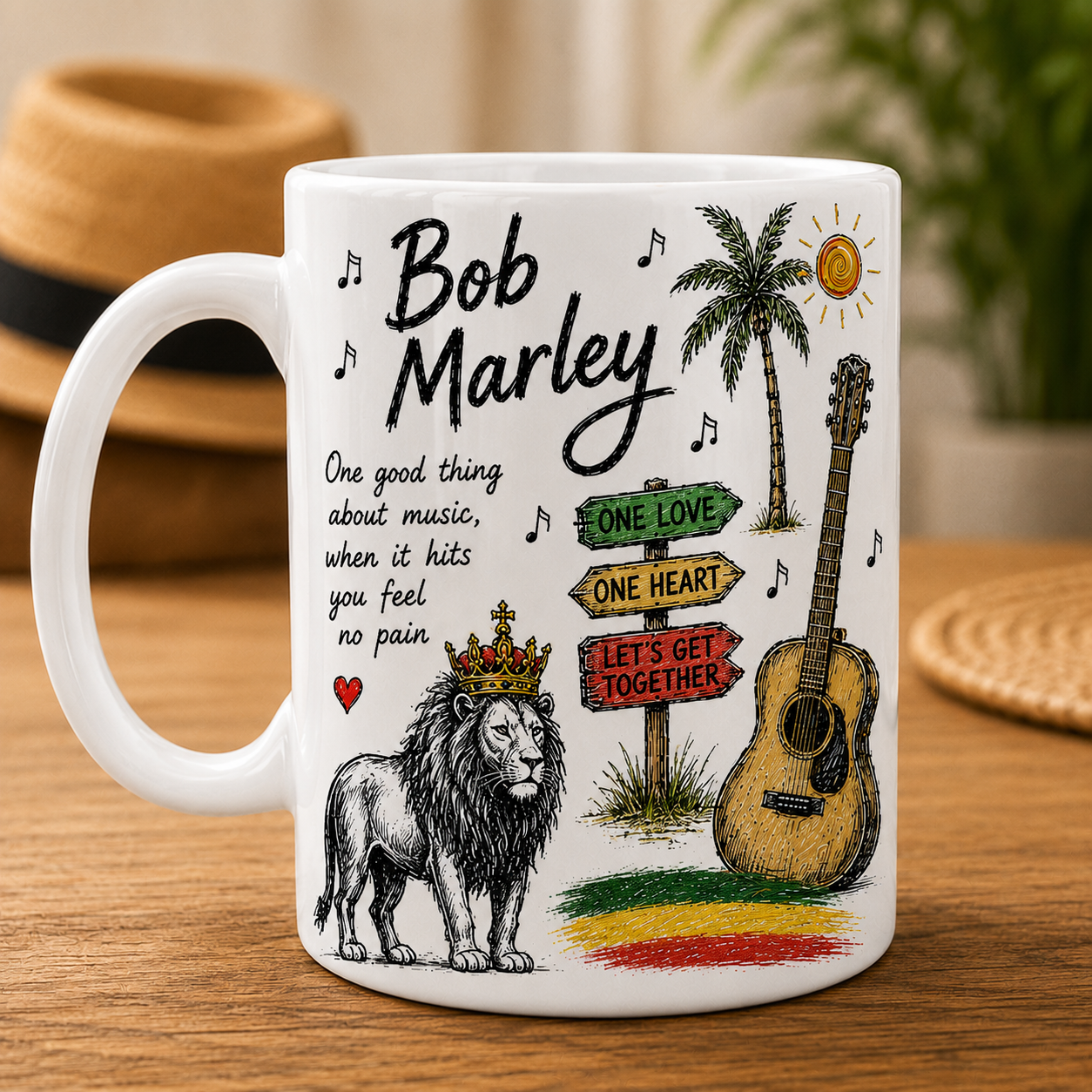 Bob Marley Mug – Vintage Reggae Sketch Coffee Mug For Bob Marley Fans And Music Lovers