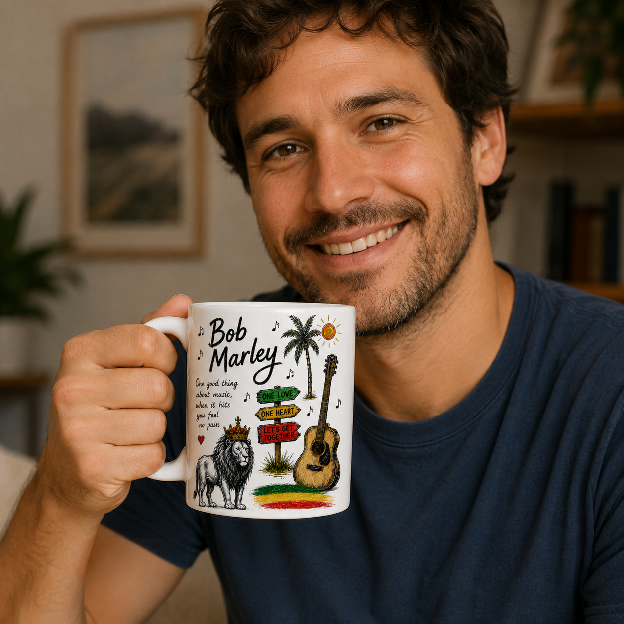 Bob Marley Mug – Vintage Reggae Sketch Coffee Mug For Bob Marley Fans And Music Lovers