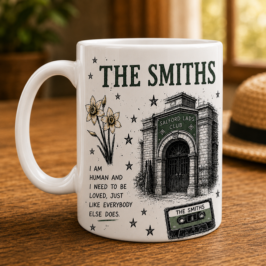 The Smiths Vintage Sketch Coffee Mug – Indie Rock Ceramic Mug Gift for Music Fans
