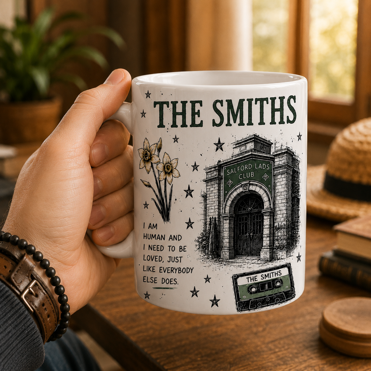 The Smiths Vintage Sketch Coffee Mug – Indie Rock Ceramic Mug Gift for Music Fans