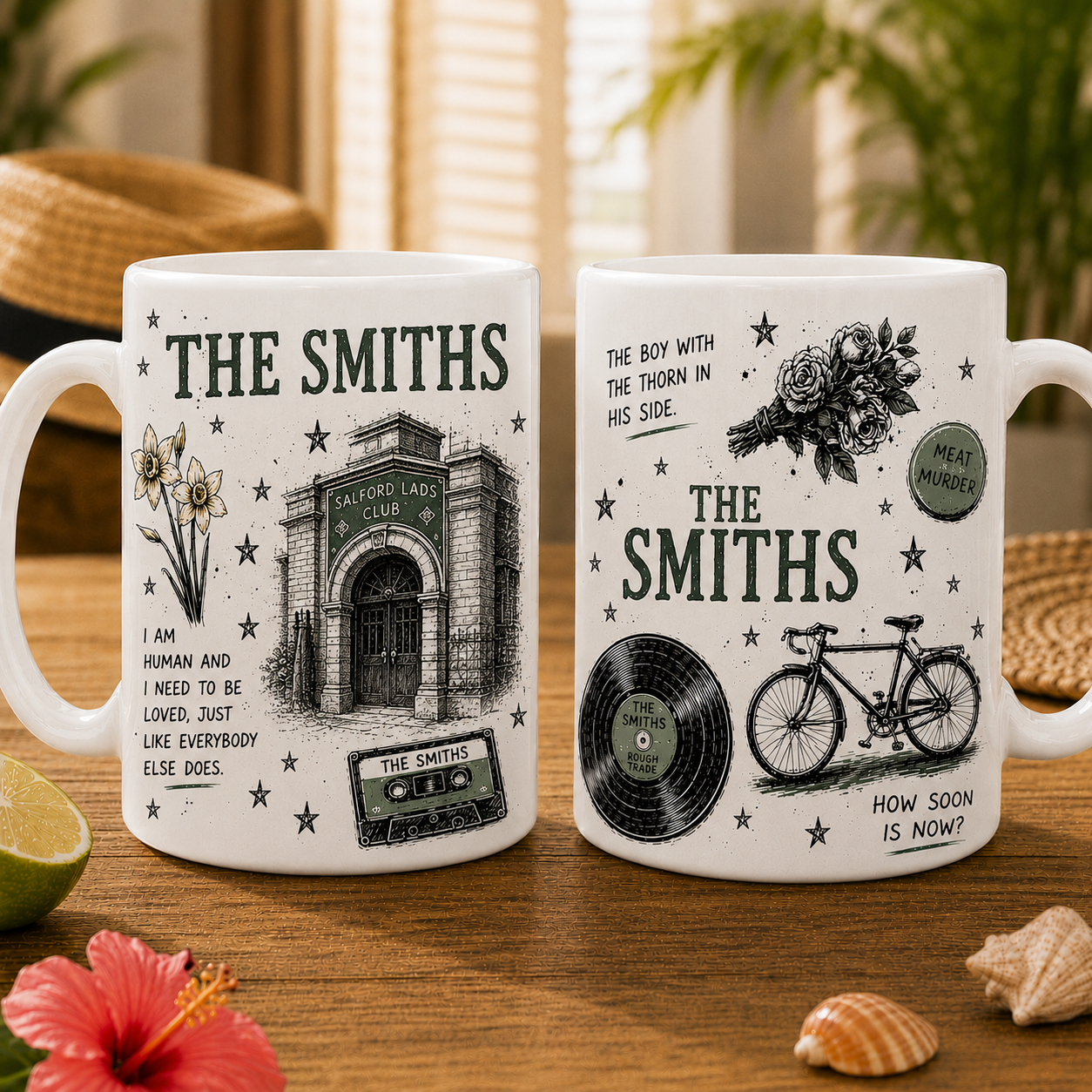 The Smiths Vintage Sketch Coffee Mug – Indie Rock Ceramic Mug Gift for Music Fans