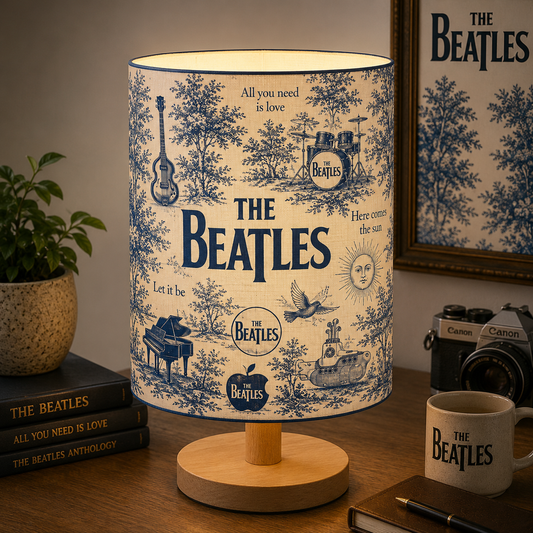 The Beatles Band Table Fabric Lamp – Vintage Music Room Decor Gift
