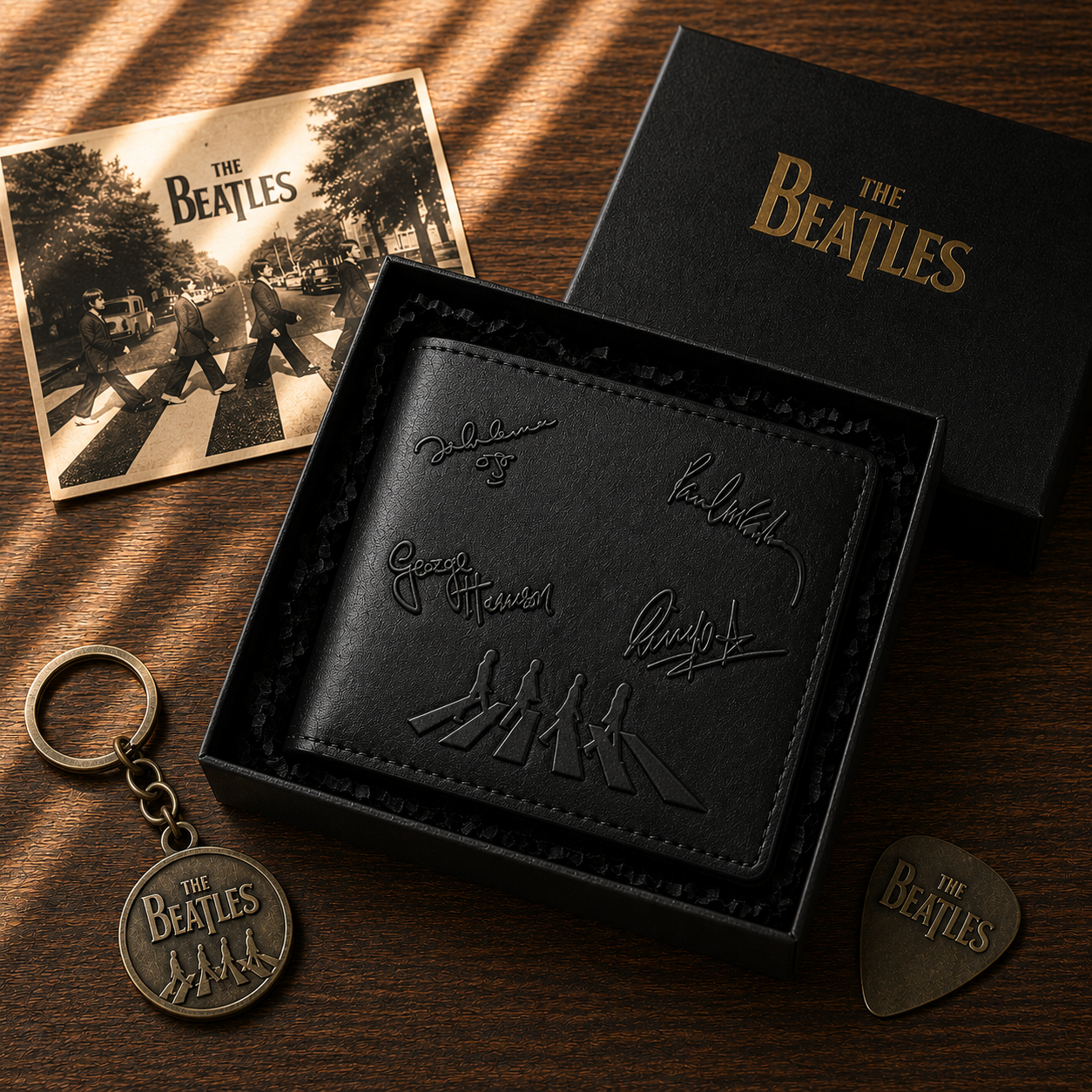 The Beatles Abbey Road Wallet – Vintage Inspired Leather Wallet for Fans (With Box)