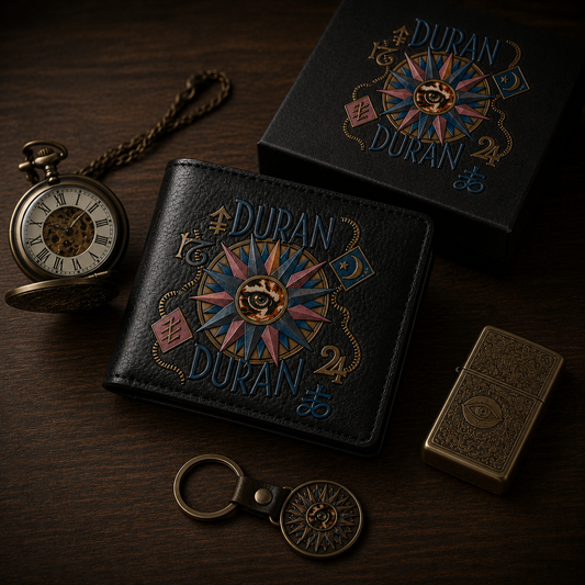 Duran Duran Retro Symbols Wallet – New Wave Inspired Leather Wallet (With Box)