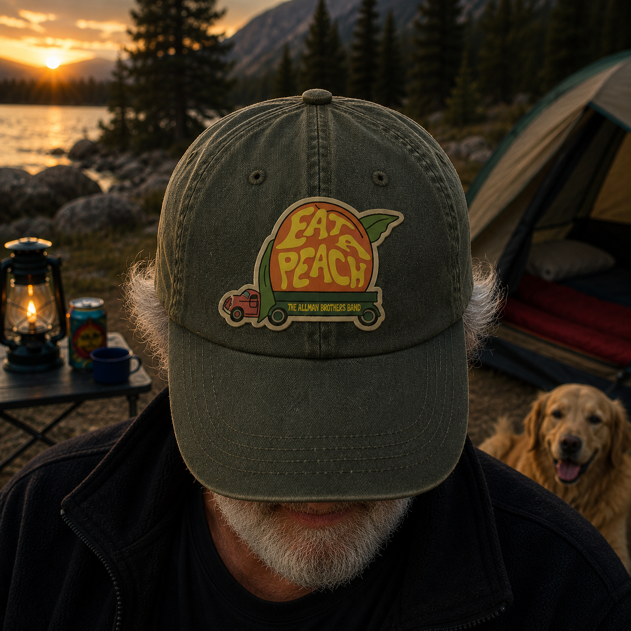 The Allman Brothers Band Eat A Peach Vintage Cap – Retro Southern Rock Denim Dad Hat Gift