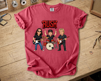 Rush Comfort Colors Tee – Geddy Lee Neil Peart Alex Lifeson Band Members Tribute Shirt