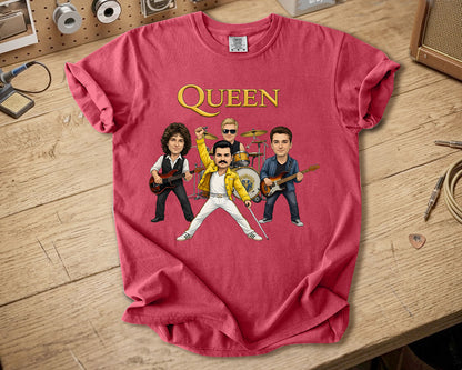 Queen Comfort Colors Tee – Freddie Mercury Band Members Tribute Classic Rock Shirt