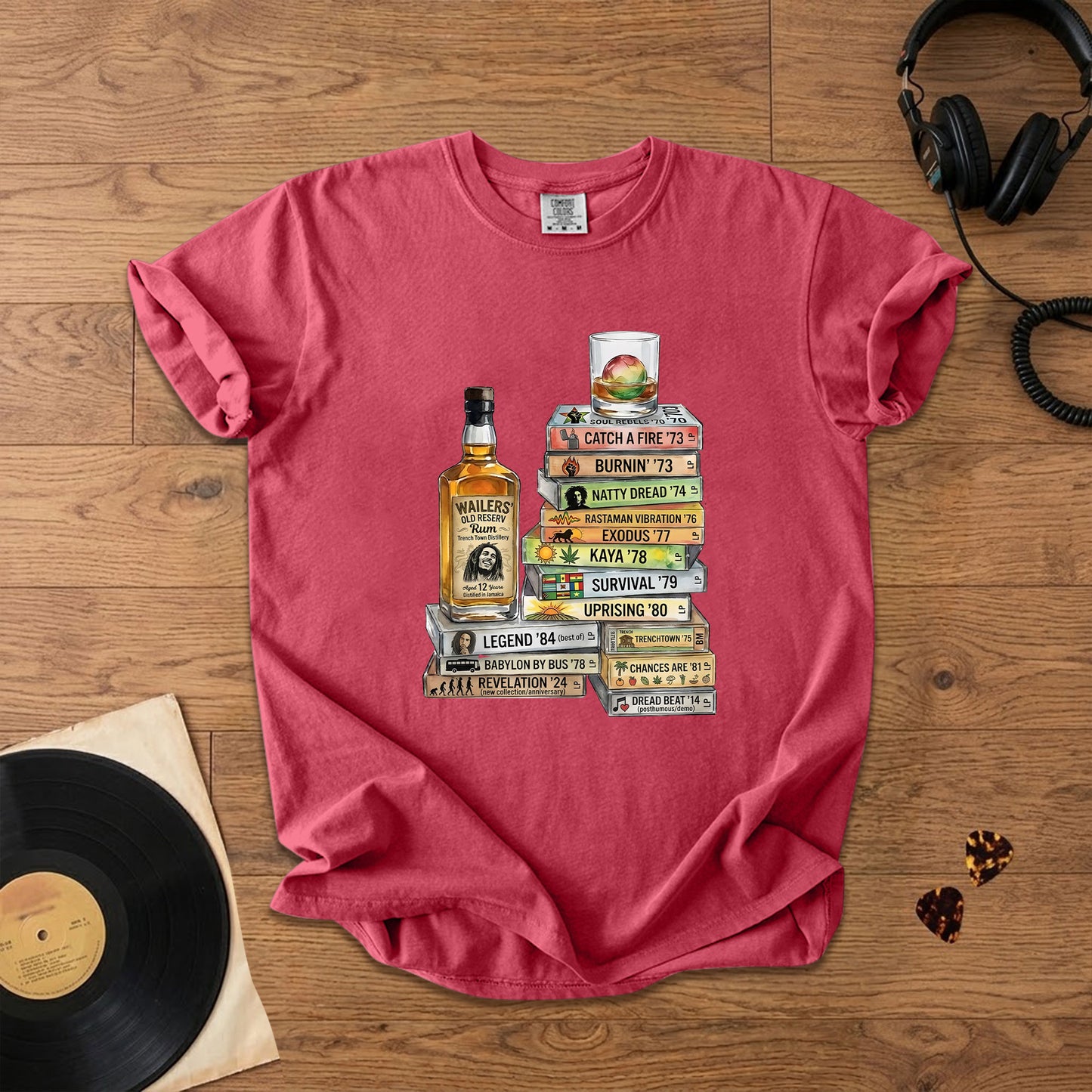 Bob Marley Cassette Album Collection T-Shirt – Retro Rock Music Bob Marley Merch Tee