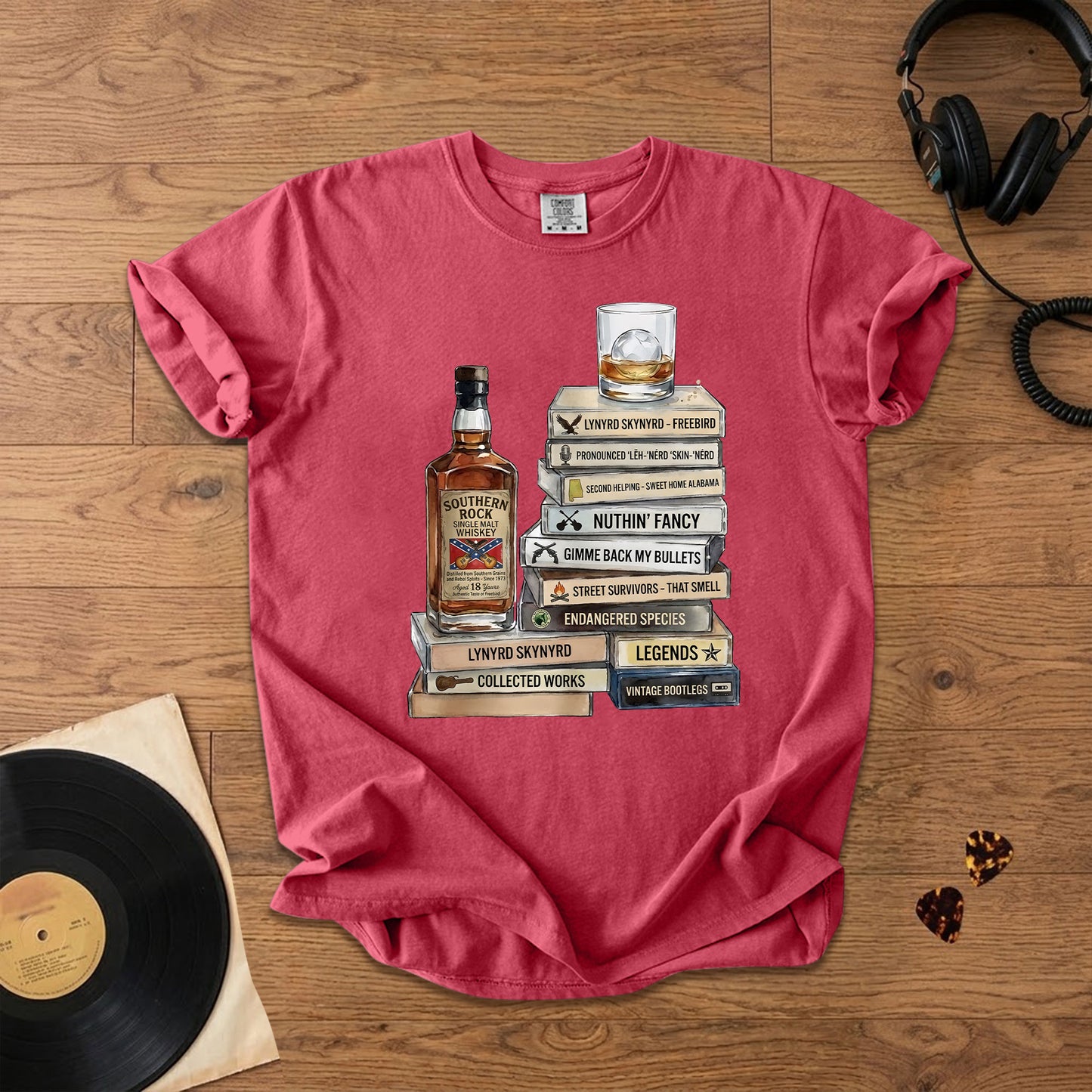 Lynyrd Skynyrd Cassette Album Collection T-Shirt – Retro Rock Music Lynyrd Skynyrd Merch Tee