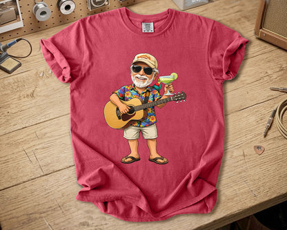 Jimmy Buffett Comfort Colors Tee – Margaritaville Guitar Vibes Island Lifestyle Shirt
