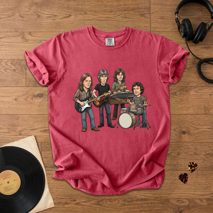 Pink Floyd Inspired Cartoon Band Comfort Tee – Classic Rock Graphic T-Shirt