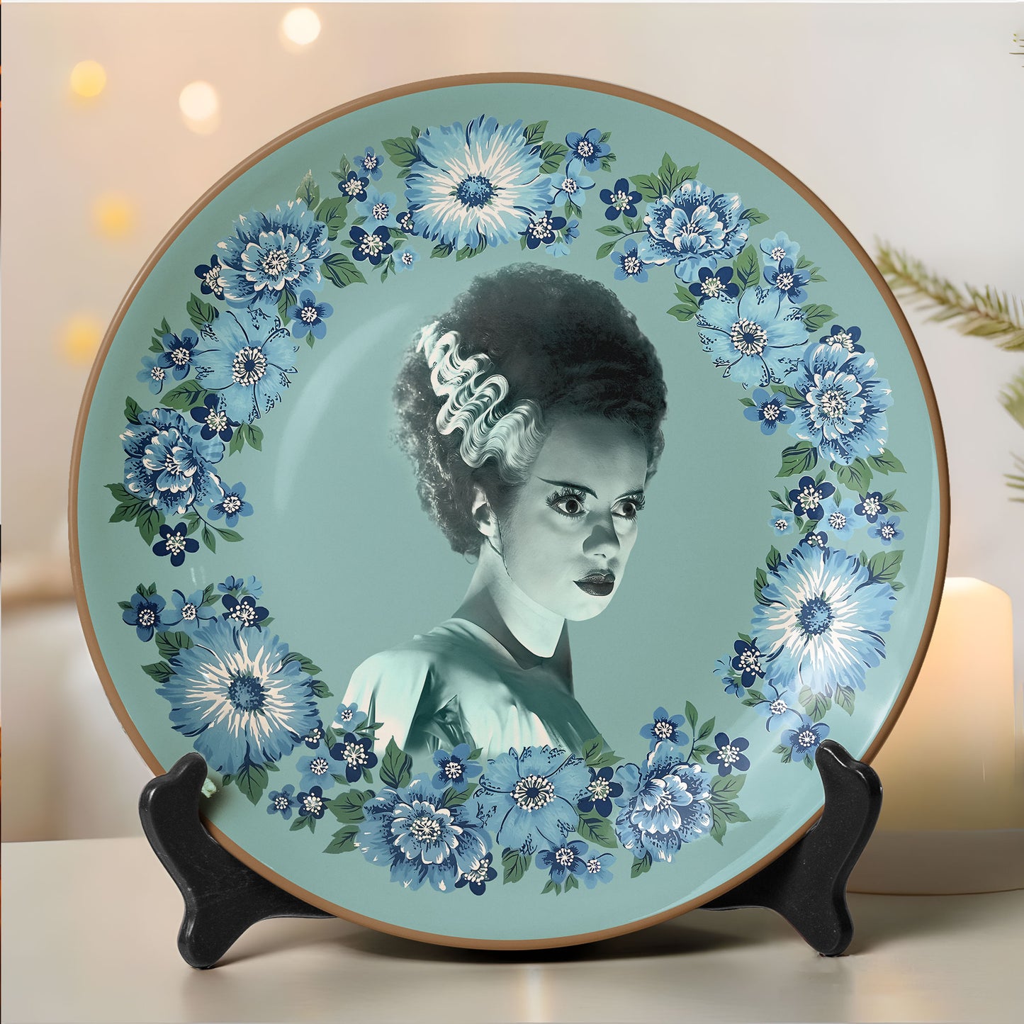 Gothic Elegance – Bride of Frankenstein Decorative Plate