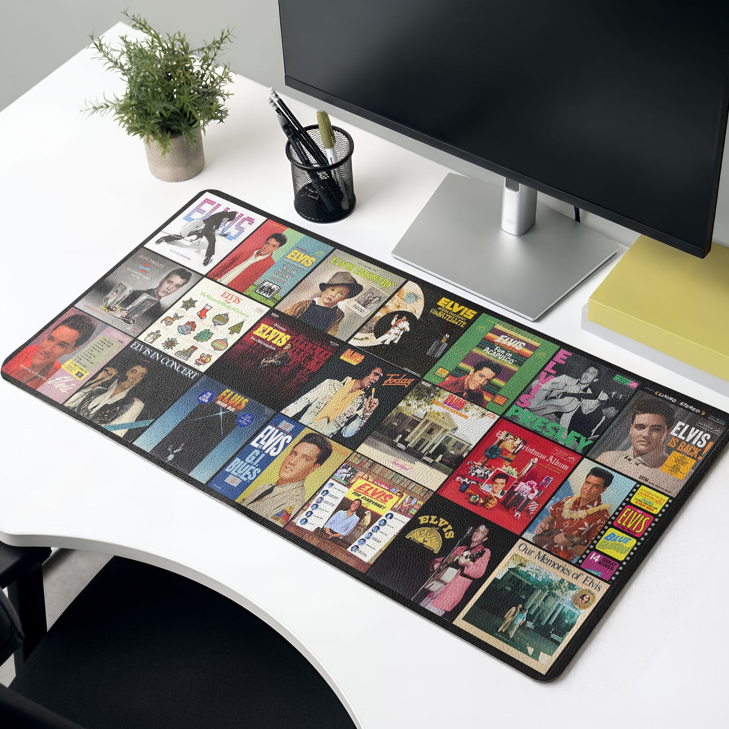 Elvis Presley Art Print Music Desk Mat – Non-slip Home Office Gift Keyboard Pad Birthday Gift For Music Lovers