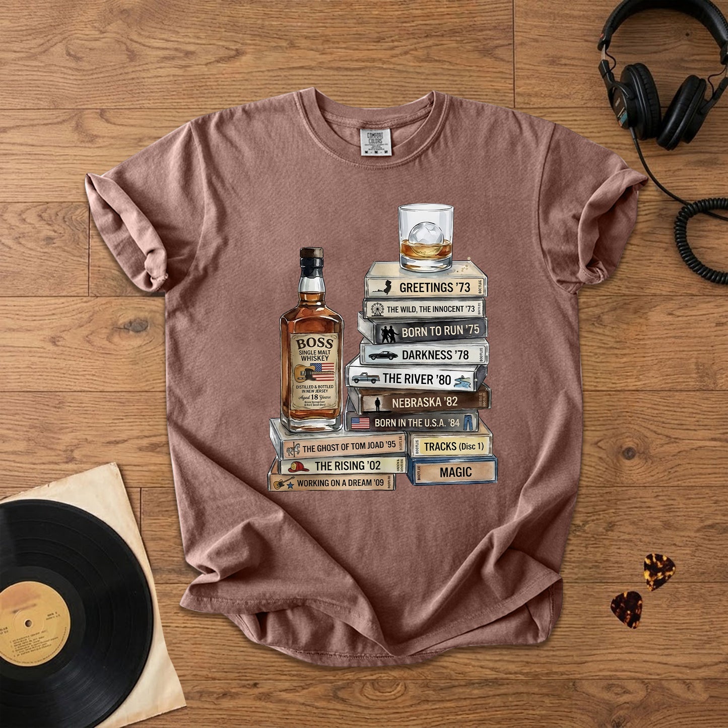 Bruce Springsteen Cassette Album Collection T-Shirt – Vinatge Rock Music Bruce Springsteen Merch Tee