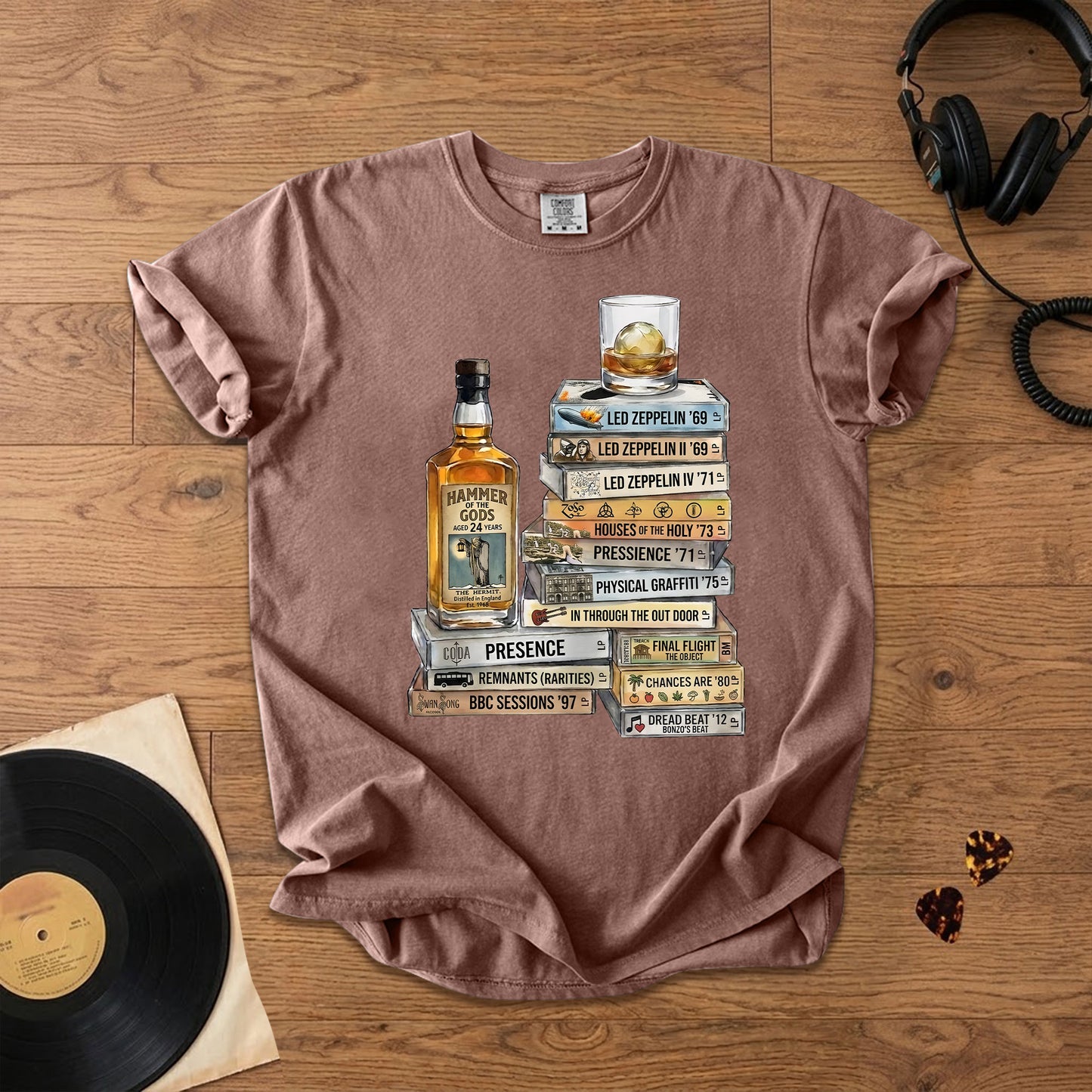 Led Zeppelin Cassette Album Collection T-Shirt – Retro Rock Music Led Zeppelin Merch Tee