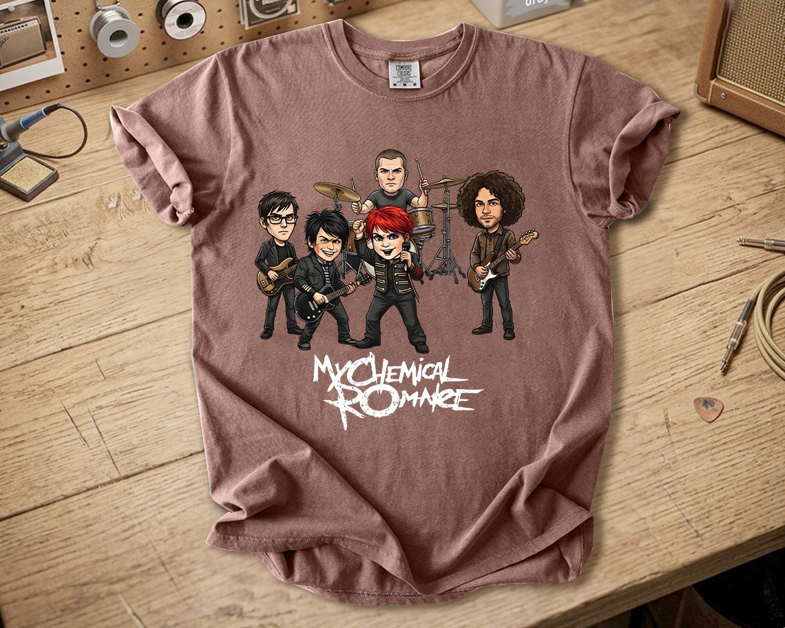 My Chemical Romance Comfort Colors Tee – Band Members Tribute Classic Emo Rock Shirt