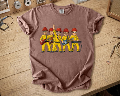 DEVO Comfort Colors Tee – Band Members Red Energy Dome Tribute New Wave Rock Shirt