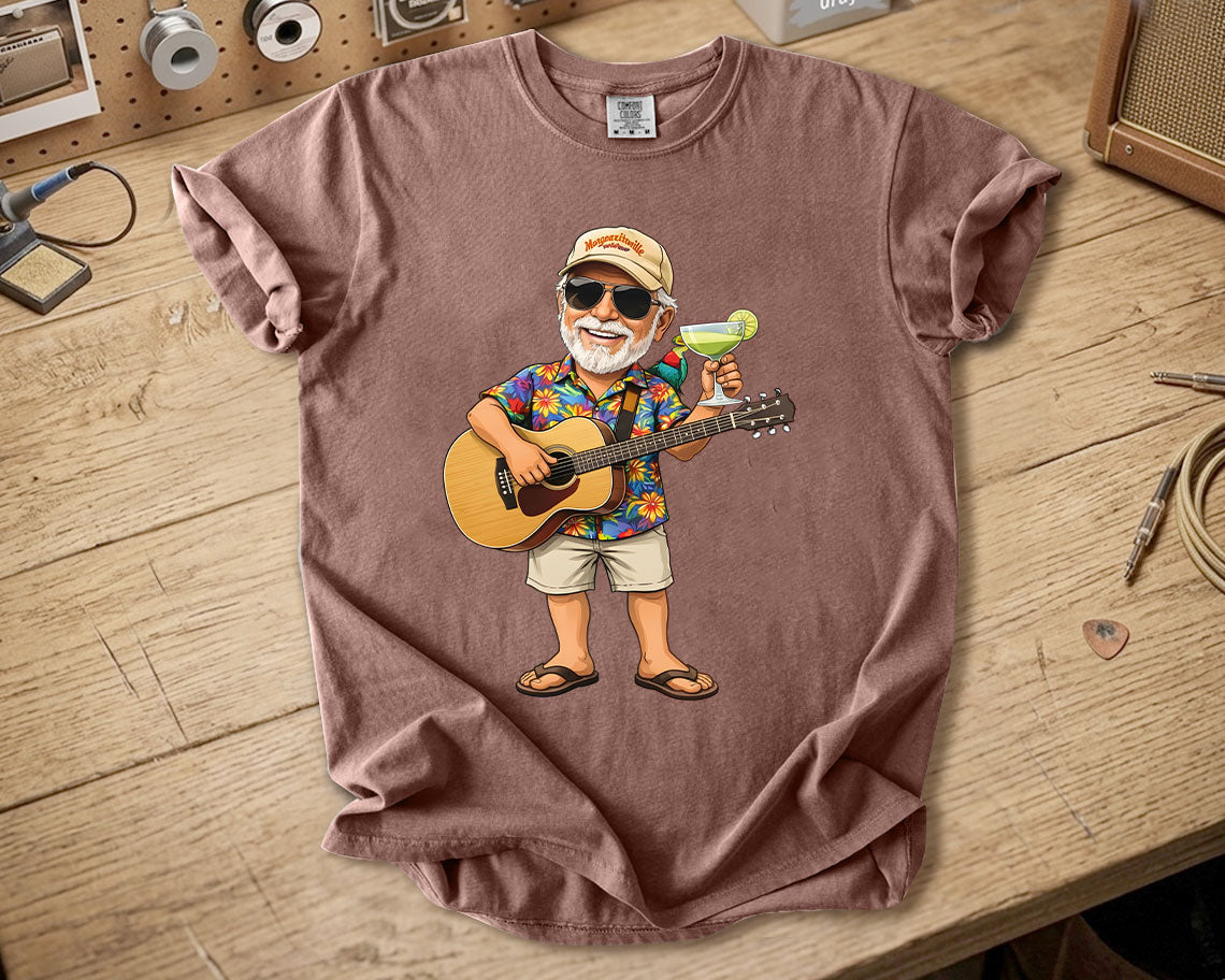 Jimmy Buffett Comfort Colors Tee – Margaritaville Guitar Vibes Island Lifestyle Shirt